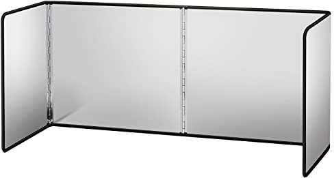 Paraschizzi Cucina Pieghevole rotezione per Schizzi di Olio per padelle Protezione da Parete Protezione per Schizzi su 3 Lati Antiaderente Deflettore in Foglio di Alluminio Fornelli Pannello (L)