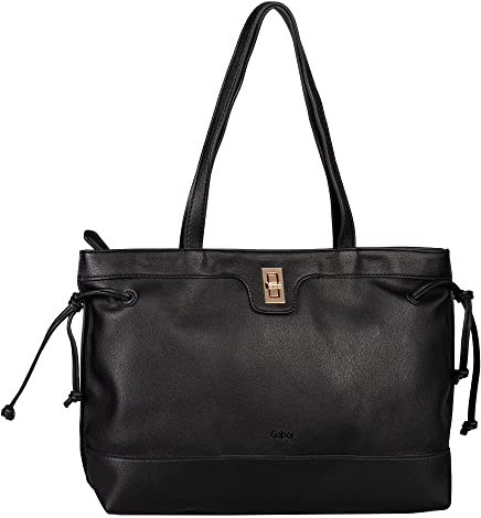 Gabor bags Loreen Damen Shopper Umhängetasche Reißverschluss Groß Schwarz