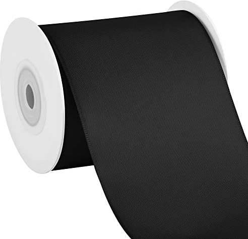 LIUYAXI Black Double Face Satin Ribbon,3 X 10 Yards, Perfect for Gift Wrapping, Craft, Floral Bouquets, Valentine's Day Christmas Gift Wrapping, Party Wedding Decoration,Halloween
