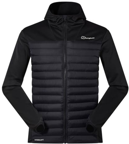 Berghaus Men's Vaskye Synthetic Insulated Jacket | Extra Warm | Durable Coat | Lightweight Design | Puffer Jacket, Black/Black, XS
