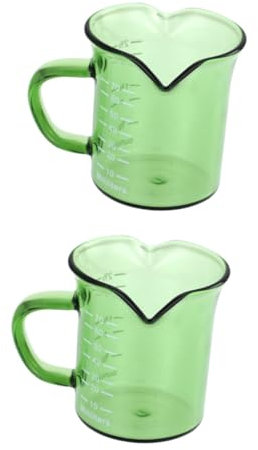 PRETYZOOM 2 Pz misurino per tazza da latte a doppia bocca cartone del latte tazzina da espresso tazzine espresso bicchiere per espresso coppa bicchiere da latte per uso domestico Green