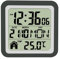 KESOTO Innentemperaturanzeige, Temperaturanzeige, weiß, Mehrzweck-Badezimmer-Schreibtisch, Digitale Uhr, effizientes Zeitmanagement, Schwarz
