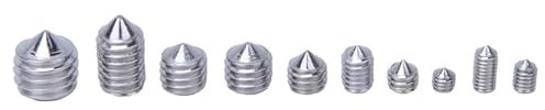Vite Senza Testa 200 Pezzi con Punta Esagonale in Acciaio Inossidabile per Strumenti di Precisione M3/M4/M5/M6/M8