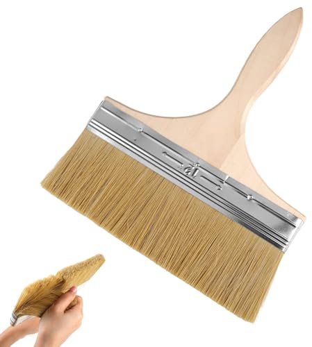 Anchura 20,5 Cm Brochas Pintura Pared,Brocha Barniz Madera Exterior,Brochas Planas Pintura para Recortar Paredes,Brocha para Pintar Paredes y Madera para Superficies Grandes (óleo, Barniz, Acrílico)
