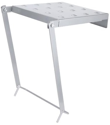 GMBYLBY Piattaforma di stoccaggio degli attrezzi supporto mensola per scale sicuro in piedi mensola estensibile in acciaio con impugnatura antiscivolo supporta 181,4 kg organizzatore scala antiscivolo