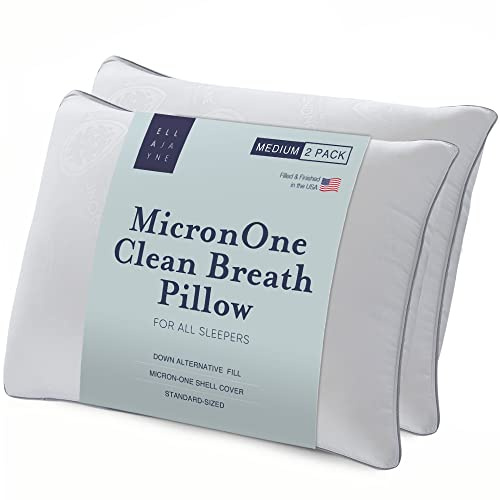 Ella Jayne Pillows Standard Size Set of 2 Down Alternative MicronOne Shell