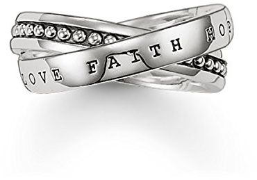 THOMAS SABO Mehrfachring Glaube, Liebe, Hoffnung 925 Sterlingsilber