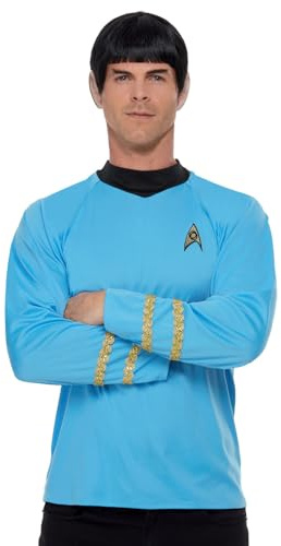 Smiffys Star Trek-Uniform Wissenschaftsoffizier, Raumschiff Enterprise, Blau, Oberteil