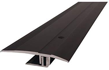 ufitec Profilsystem för parkett- och laminatgolv – för belägghöjder från 7–16 mm – många färger finns (övergångsprofil 270 cm lång | 60 mm bred, brons-mörk)