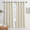 KGORGE Thermovorhänge gegen Hitze Wohnzimmer Gardinen Beige 2er Set 175 x 140 cm(HxB) Verdunklungsvorhänge Ösen Vorhänge Blickdicht Hellbeige Blackout
