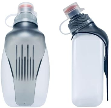 HECHZSO 8.8oz Running Water Bottle with Removable Clip for Vests and Belts