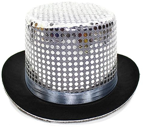 Sequin Top Hat Jazz Fedora hat Pork Pie Hat Ringmaster Hat Magician Top Hat Bowler Top Hat Magician Performed Hat