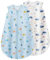 Yukkidds Schlafsack Baby Sommer 100% Baumwolle Sommerschlafsack 0.5 Tog 18-24 monate Kinder Schlummersack für kleine Jungen und Mädchen 2 Pack Blaues Schiff