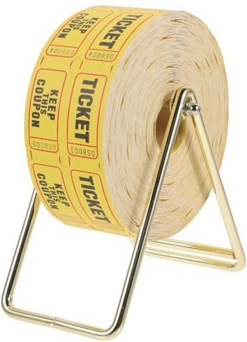 DIYEAH Porte-Ticket De Tombola avec Distributeur Et 1000 Billets Numérotés 6.69X5.31X3.15 Pouces pour Jeux De Société Collectes De Fonds Fêtes Et Événements De Tirage Sort