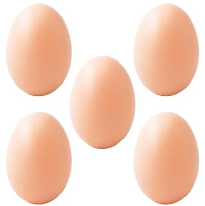 5 Pezzi Uova Finte in Silicone, Uova Artificiali, Uova Finte di Simulazione, Uova di Deposizione, Pollame, Uova Nido, Uova Graffiti Dipinte Fai Da Te, Pasqua