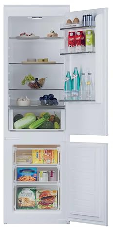 Hoover H-Fridge 300 Integrated Fridge Freezer, E Rated, Static Cooling, 250L Total Capacity, White, 54x54.5x177 cm - HOBBML18EK