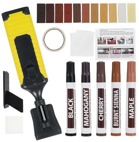 Trä Golv Reparations Kit, 11 Färger Laminatgolv Reparationskit, Vattentät Målningsbar Lösning För Bord Golv Möbler Vardagsrum Renovering