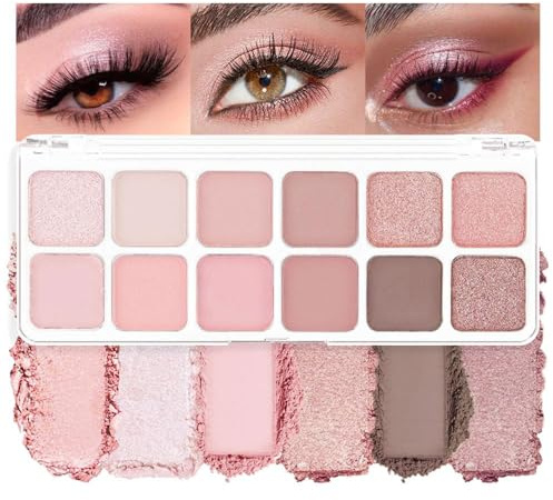 Muorruo paleta de sombras de ojos de 12 colores, paleta de maquillaje mate, paleta de sombras naturales y neutras, duradera y altamente pigmentada, mejora tu maquillaje de ojos, 07#