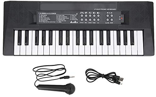 Eujgoov 37 tasti tastiera elettrica BF-3738 tastiera musicale portatile strumento musicale educativo con microfono