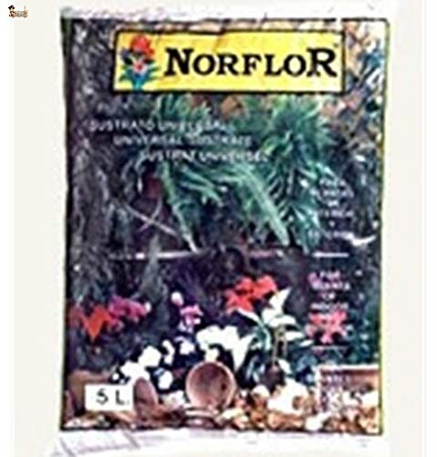 BricoLoco Lot de 10 sacs de terreau universel pour plantes, semis, intérieur extérieur, avec écorce de pin, tourbe et matière organique compostée, fertilisé NPK 50 LTS. (10 sacs de 5 litres)