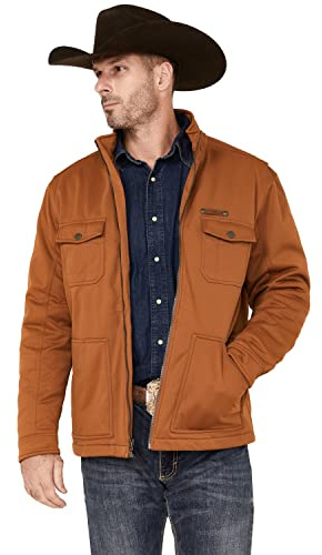 Cinch Men's Solid Conceal Carry Softshell Jacket - MWJ1566001 US Burgundy