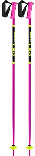 LEKI Kinder Racing Kids Skistöcke, neonpink-Black-Neonyellow, 105CM