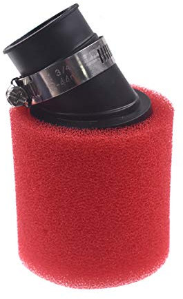 OQUGRHR Filtre à air rouge 32 mm pour quad, quad et moto tout-terrain 50 cc 110 cc 125 cc