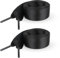 COMNICO Cordones anchos de satén, 4 cordones planos de seda para tenis, zapatos de patinaje, botas, decoración casual, color negro, Black