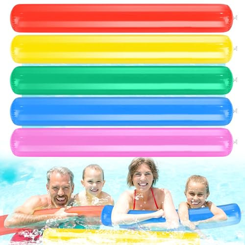 Tagliatelle Da Piscina, 5 Pezzi Noodle Piscina Galleggiante, 105 cm Noodle Piscina Gonfiabile, spaghetti da nuoto per piscina, Tubo Galleggiante Piscina, per Parco Acquatico sulla Spiaggia