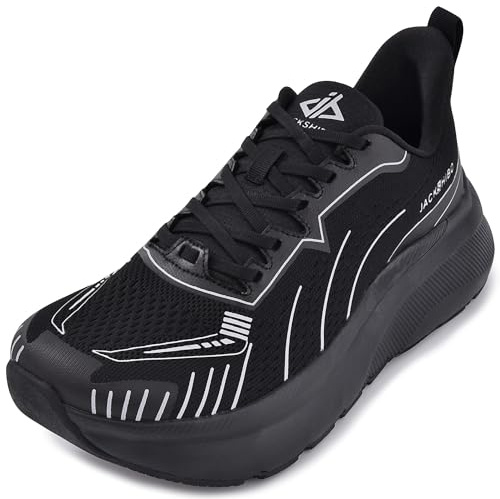 JACKSHIBO Scarpe da ginnastica larghe da uomo con punta larga per allenamento atletico tennis palestra cross training scarpe larghe zeppa scarpe da ginnastica con zeppa ammortizzata suola spessa,