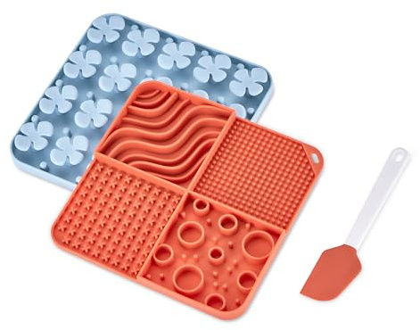 Amazon Basics - Alfombrillas de silicona para alimentación de perros, paquete de 2 unidades