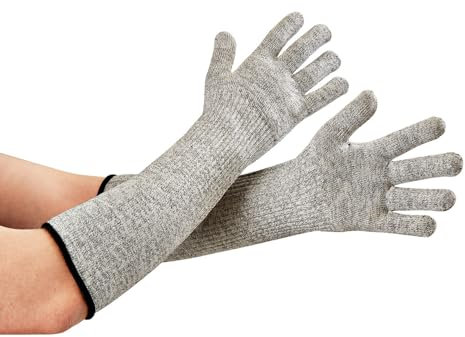 3 PAGEN® Gartenhandschuhe für Damen/Herren mit Unterarmschutz, kratzfeste Gartenhandschuhe 1 Paar, dornensichere Rosenhandschuhe, Schutz bis zum Ellbogen, bequem & elastisch, Einheitsgröße, L43 cm