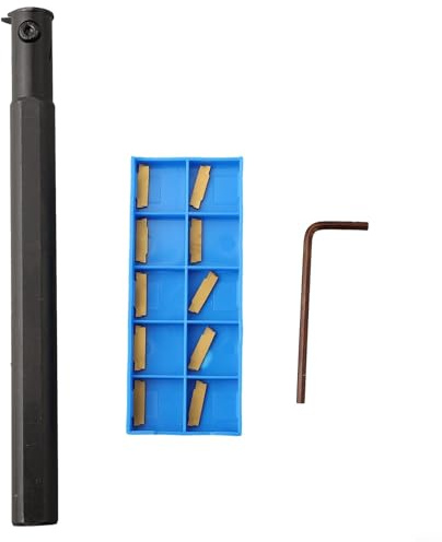 TONIXY Soporte de herramientas de corte de torno CNC Herramienta de ranurado interno MGIVR 2016-1.5 Kit que incluye 10 insertos y llave de carburo MGMN150