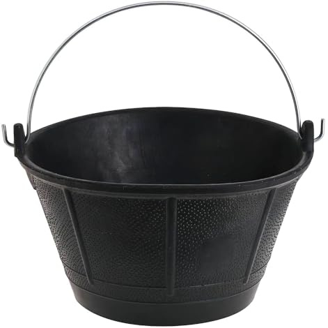 Eimer – Baueimer aus Gummi, 10 Liter, robust, ideal für Mischungen, leicht und langlebig, italienisches Design, perfekt für Bauarbeiten.