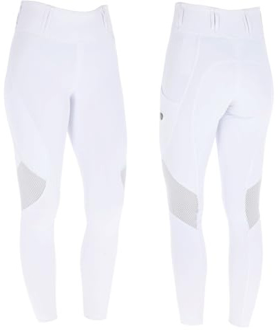 Covalliero Kinder Riding Tight Mesh White Turnier Reitleggings Vollgrip FS 2026 (152/158)
