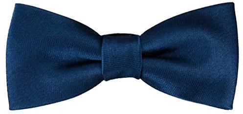 TigerTie Kleinkinder Baby Seidenfliege in dunkles petrol mit Gummizug 29 bis 40 cm Halsumfang verstellbar + Aufbewahrungsbox