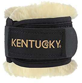 Kentucky Horsewear Fesselschutz mit Fellimitat zum Schutz der Fesselbeuge aus Neopren mit Klettverschluss, Farbe Kentucky Horsewear:schwarz