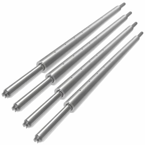 4 x Barra de bloqueo redonda, barra de bloqueo, barra de sujeción, 1600-2000 mm, perno combinado 19/24 mm | para riel de carga | riel combinado de anclaje | riel de varilla