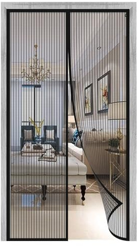 Porte moustiquaire,magnétique Les Rideaux Anti-insectes Pour Les Portes-fenêtres Peuvent Empêcher Les Moustiques Et Autres Parasites, Une Installation Rapide-Schwarz-A||100x215cm(39x84inch)