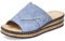 Rieker Damen Slipper 62987, Frauen Slip On,Mokassins,Halbschuhe,Slides,Schlupfschuhe,schluepfschuhe,Loafer,Slip-ons,offener,blau (10),42 EU / 8 UK