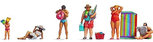 NOCH Badende, 3D-gedruckte Kunststofffiguren, ideal für Modelle im Maßstab 1:220 (Z) zur Ausschmückung von Dioramen