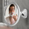 SQAQS Shower Mirror for Shaving with Powerful Suction Cup, Electroplated vanity mirror, Fogless Shower & Shaving Mirror with Upgraded Suction Mount for Bathroom and 360° Swivel(Circle)