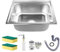 Kitchen Sink 42x37x18.5CM Single Bowl Sink Inset Steel Stainless Hand Drainer with Drain Fittings for Utility Rooms Kitchens Bars