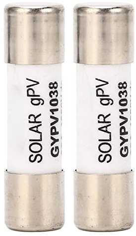 Fusibile Fotovoltaico Solare da 2 Pezzi, Fusibile Fotovoltaico, Protezione da Cortocircuito Fusibile Fotovoltaico con Nucleo in Quarzo con Tubo in Porcellana 1000VDC 30a