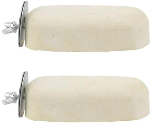 Yardwe 2 Pièces tremplin de Dentition Perroquet Nourriture pour Rats Pierre de Bec d'oiseau eatspak s grimstone Jouet Hamster meule Perroquet Pierre à Dents d'écureuil Acier Inoxydable