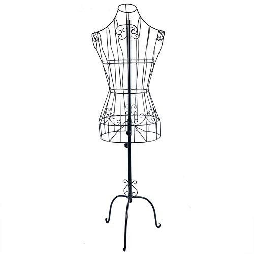 Maniquí de costura, forma de vestido, 140 – 160 cm, altura ajustable, marco de boda, perchero de hierro, diseño retro, modelo de media longitud, soporte para falda de princesa, confección de ropa