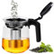 Teiera in vetro 1500 ml, teiera in vetro con colino da tè, teiera in vetro, teiera con inserto per colino, teapot per bustine di tè, tè sfuso