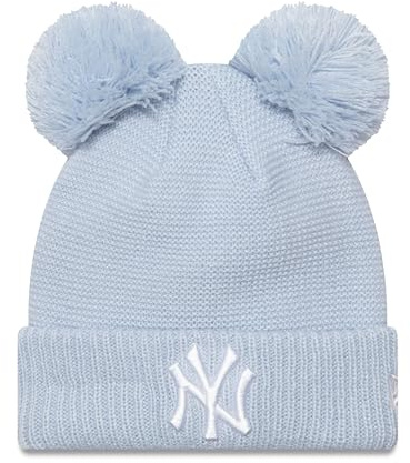 New Era New York Yankees Berretto Invernale per Bambini NY Baseball Due Pompon Ragazzo Ragazza Blu