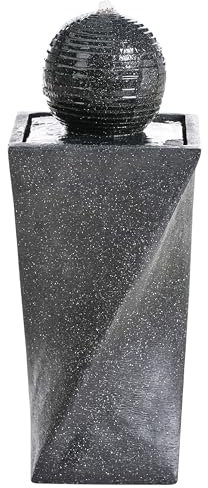 Fontaine de Jardin en Résine Extérieur avec Éclairage LED Accessoire Gris Graphite Acquacheta