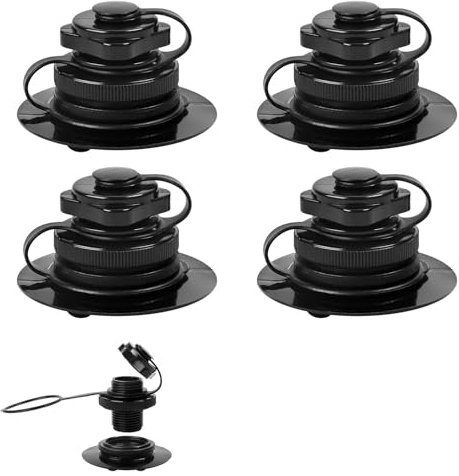 Valvola gonfiabile, per barca, kayak, tappo a vite, universale, valvola di ricambio per barche, 22 mm, 4 pezzi, per materasso ad aria, piscina, canoe, barche da pesca, gonfiabili, accessori per barche